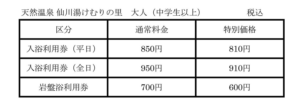 料金表