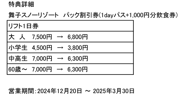 料金表